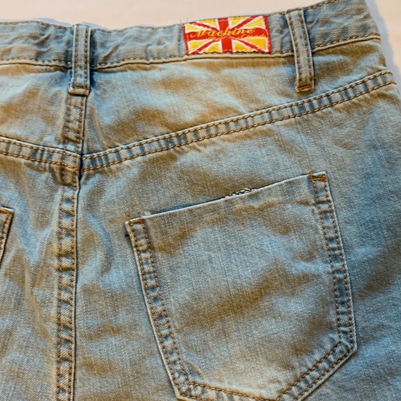 Machine distressed hi-waist denim shorts 30 - Picture 8 of 12